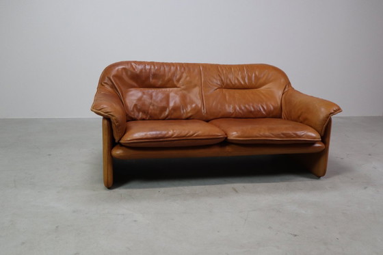 Image 1 of DS-16 Cognac leather sofa by De Sede Switzerland, 1970s