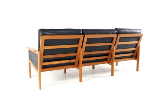 Illum Wikkelso voor Niels Eilersen Capella bank vintage Mid-Century – 3-5 zitsbanken, Leather, Wood (photo 14 of 17)