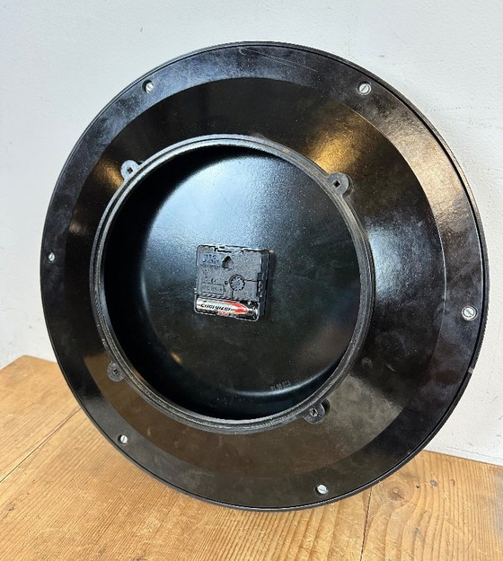 Image 1 of Industrial Bakelite Factory Wall Clock from Pragotron, 1970s