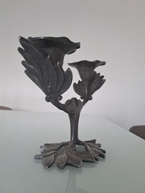 Art Nouveau kandelaar – Kandelaars en kaarsen, Metal (photo 4 of 5)