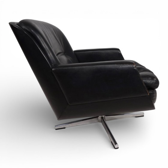 Image 1 of Fauteuil lounge en cuir Eugen Schmidt, 1960