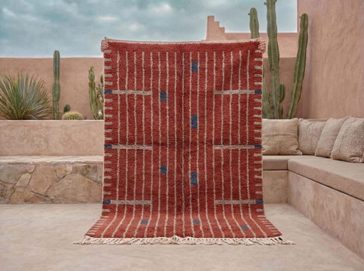Berber Beni Ouraine rug with colorful patterns, 200x300 cm