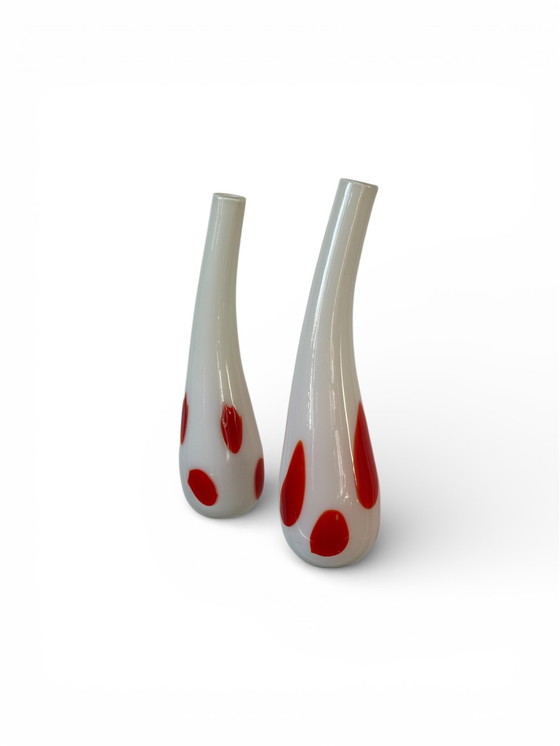 Image 1 of Murano gebogenes Glas Vazen Vaas Mod. Jahrhundert Italiener 