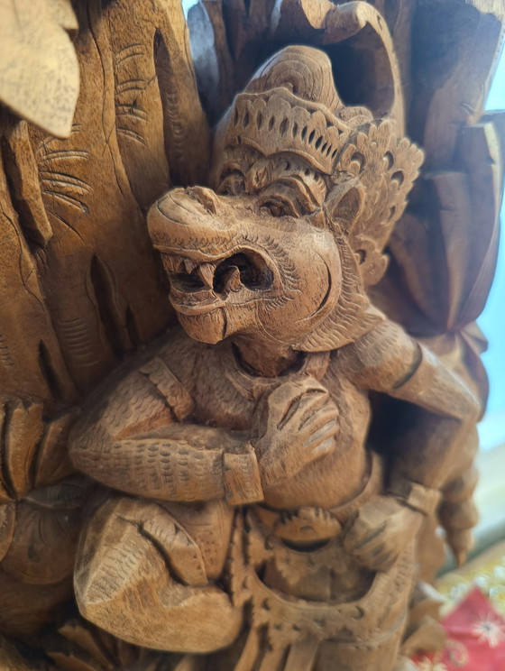 Balinesisches Holzrelief, 1960er Jahre – Bildhauerei, Wood (photo 4 of 5)