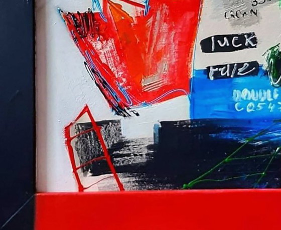 Original Acrylic Painting Contemporary Art Symbolism Dollar King – Paintings & Drawings, Mdf (photo 4 of 5)