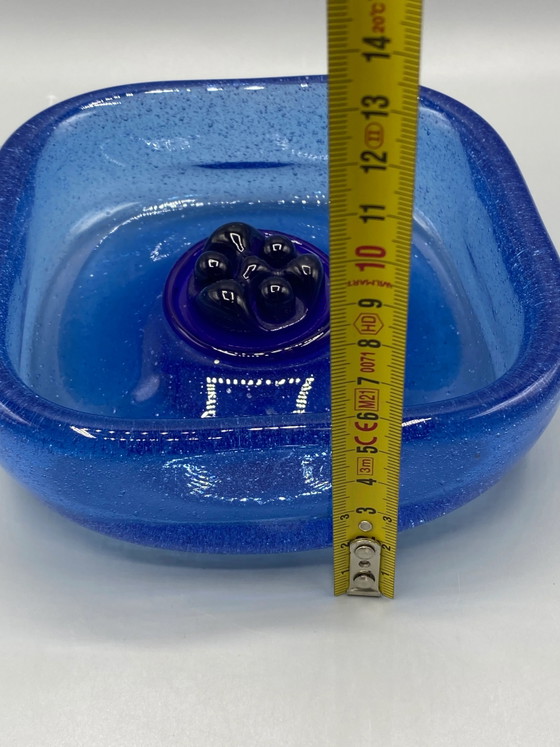 Plat vide-poche en verre d'art style Murano bleu, années 1960-1970 – Verres et carafes, Glass (photo 6 of 6)