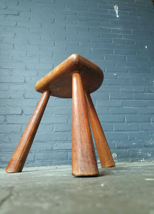 Vintage Eichenhocker aus den 60er Jahren - Hocker im Stil von Perriand