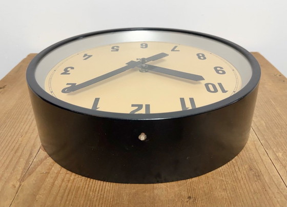 Image 1 of Schwarze Industriewanduhr von IBM, 1950er Jahre