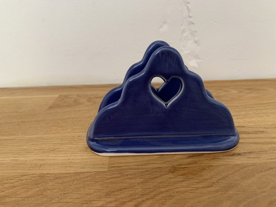 Ungarischer handbemalter Keramik Serviettenhalter – Tischdekoration (photo 5 of 5)