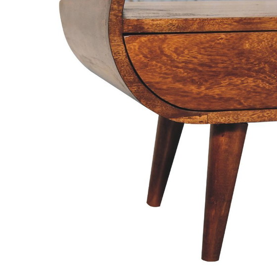 Image 1 of TV cabinet in solid mango wood with chestnut finish