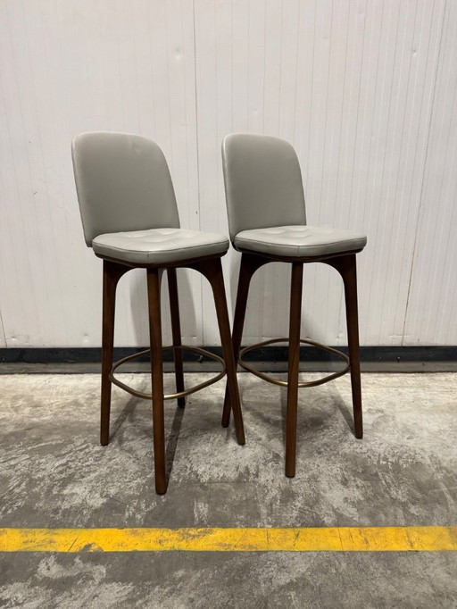 Tabouret de bar utilitaire à dossier haut Stellar Works (lot de 2)