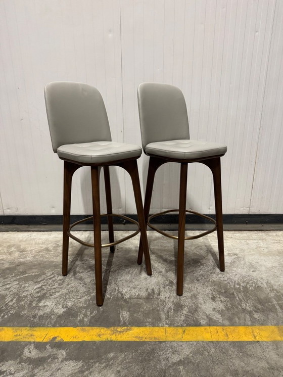 Image 1 of Sgabello da bar con schienale alto Stellar Works Utility (set da 2)