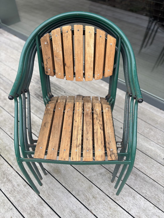 Image 1 of 4x Lothar tuinstoelen, 50s