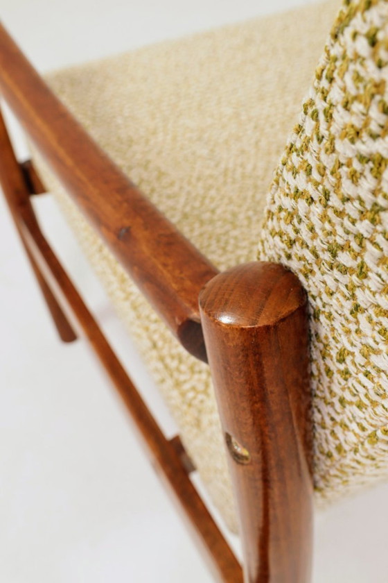 Image 1 of Sessel im Mid-Century-Modern-Design, grüner Nebel, Bugholz, 1960