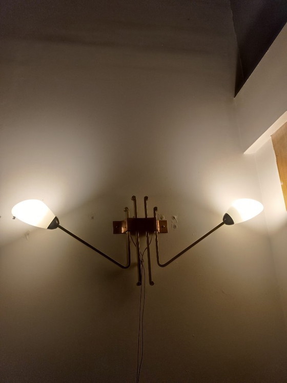 Image 1 of Grande applique da parete in stile Arlus Lunel, anni '60