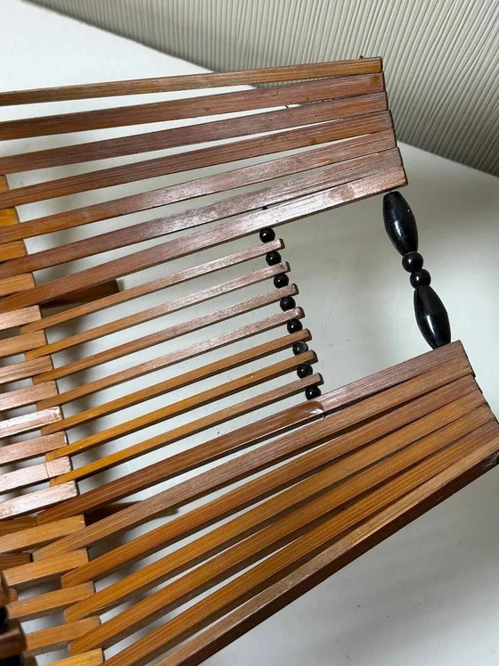 Ciotola per frutta vintage in legno degli anni '60, Design Mid-Century, Ciotole, Bambù, Marrone, Scandinavian (foto 4 di 9)