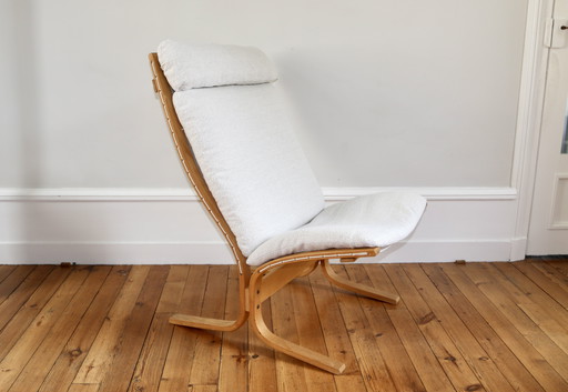 Fauteuil Lounge Scandinave Vintage et Ottoman Relling Modèle Siesta 1960