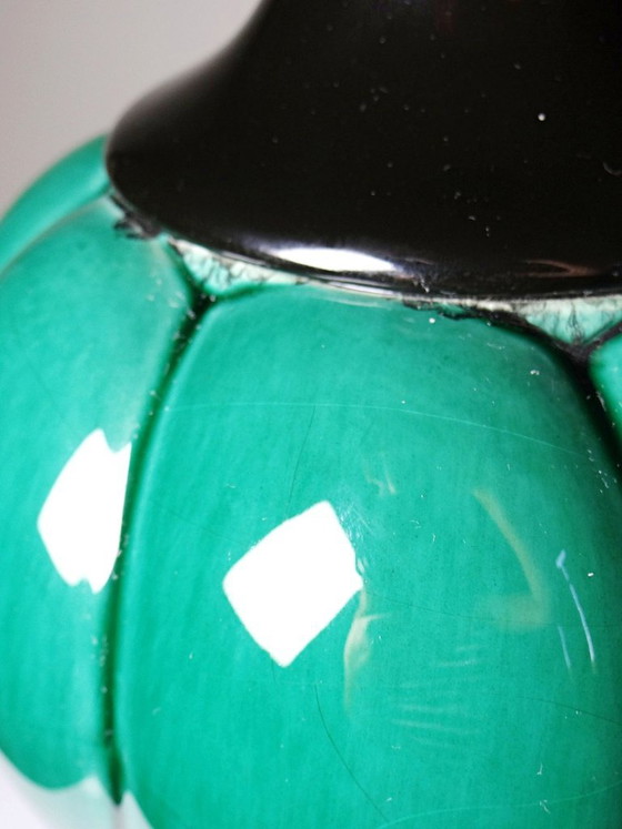 Grote vintage Mathias lamp van groen en zwart keramiek, jaren 70. – Tafellampen, Ceramic (photo 8 of 10)