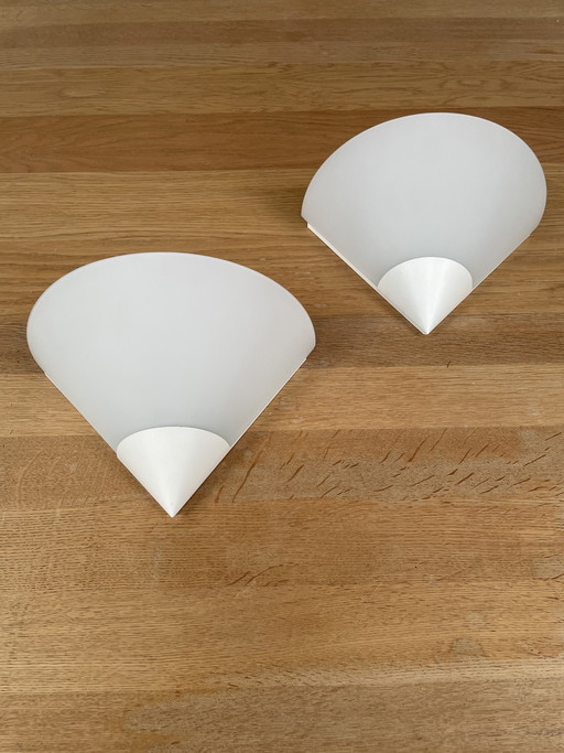 2 Glashutte Limburg wandlampen, jaren 80