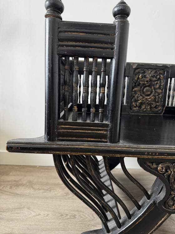 Image 1 of Antique Howdah chair from Thailand, stained teak