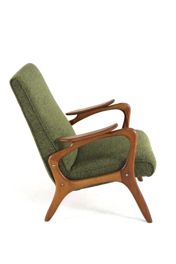 Image 1 of fauteuil vintage rembourré style milieu du siècle
