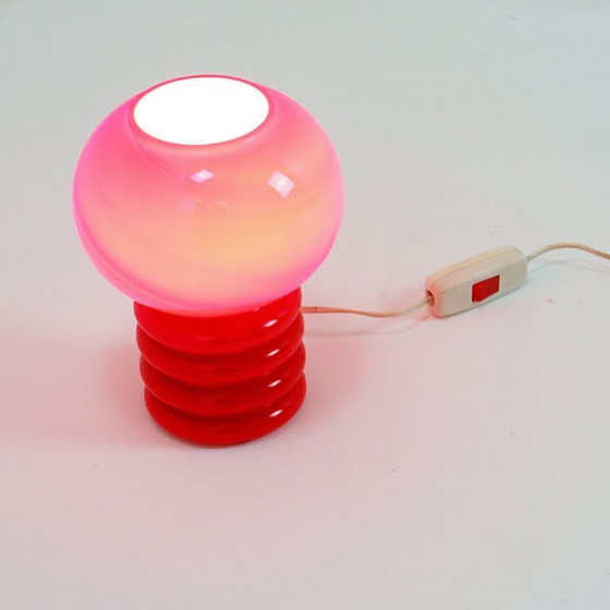 Image 1 of Opaline glass table lamp by Herwig & Frank Sterckx for De Rupel, Belgium, 1960s