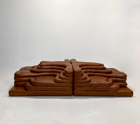 Image 1 of 4-PIECE SET DE SEDE TERRAZZA BY UBALD KLUG IN COGNAC LEATHER