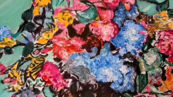 Image 1 of Tineke Van Steenbergen Rose rosa a Van Gogh