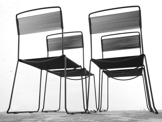 Image 1 of Vier "Spaghetti"-Stühle von Sintesi Italien, Produktion in der Minimalismus-Ära der 70er Jahre