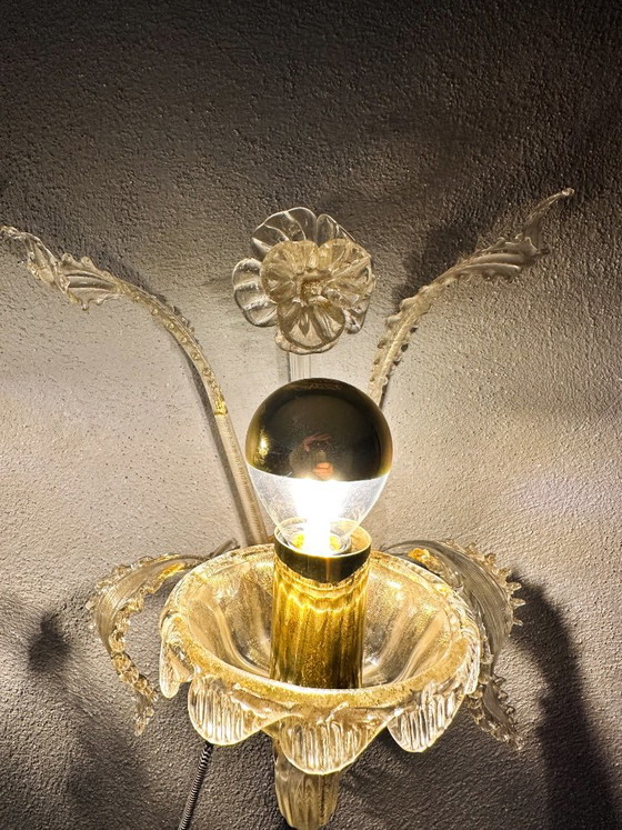 Vintage Pair Murano Wall lights Gold – Metal, Murano Glass (photo 5 of 11)