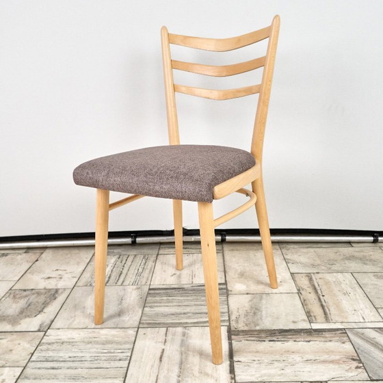 Image 1 of Set van 4 houten stoelen JITONA, jaren 60, Tsjechoslowakije