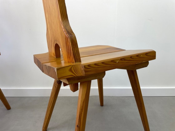 Vintage Brutalistische Eethoek – Tiroler Stijl (6 stoelen) – Eetkamerset, Wood (photo 7 of 18)
