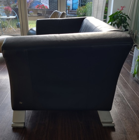 Image 1 of Rolf Benz RB322 zwart leren 2,5 zits bank