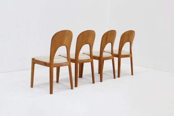 Image 1 of Vintage Deense eetkamer stoelen Niels Koefoed massief teak , set van 4
