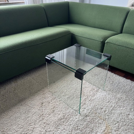 Image 1 of Vintage glazen side table