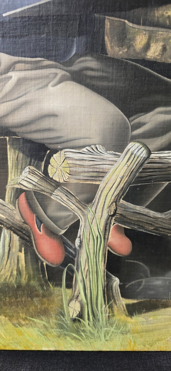 Image 1 of Óleo sobre lienzo con monograma SB, fechado en 1974/75.