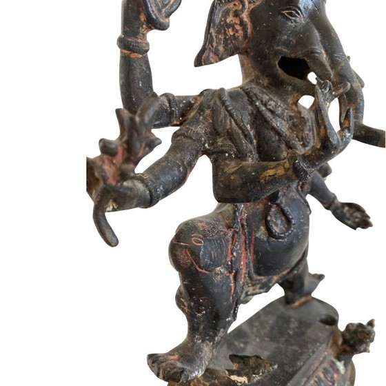 Ganesha danzante con seis brazos – estatua de templo de bronce antigua (lote 163) – Esculturas, Bronze (photo 7 of 16)