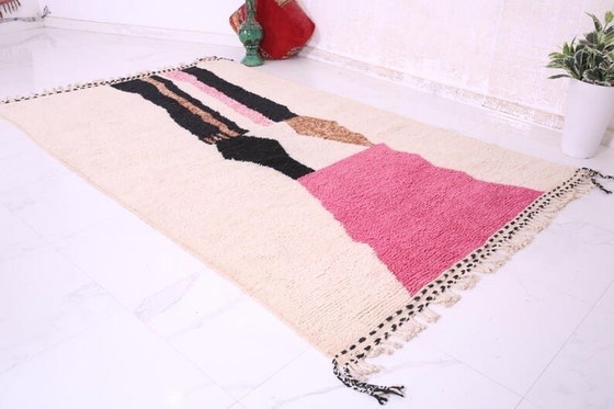 Image 1 of Tappeto fatto a mano in lana naturale, dimensioni 200x300 cm