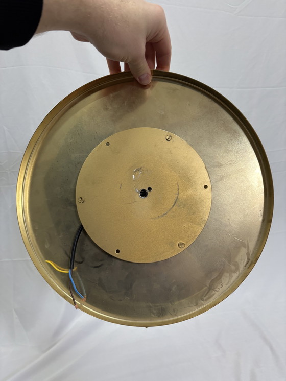 Image 1 of Plafonnier Lotus vintage style Hollywood Regency, en laiton et or