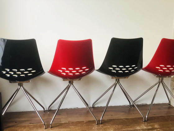 Image 1 of Vier Calligaris Italiaanse Vintage stoelen