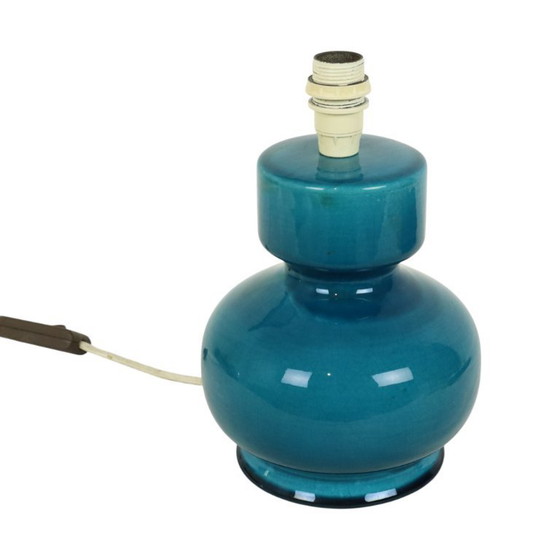Image 1 of Italian Blue Ceramic Lamp