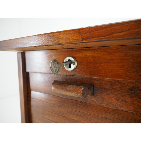 Image 1 of Vintage wooden desk with free wheels, Czechoslovakia 1960