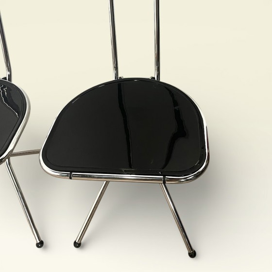 Image 1 of Set di 4 sedie pieghevoli postmoderne, Niels Gammelgaard, Ikea, 1980