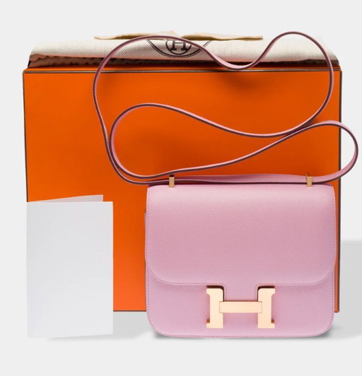 Sac HERMES Constance en Cuir Violet - 103409
