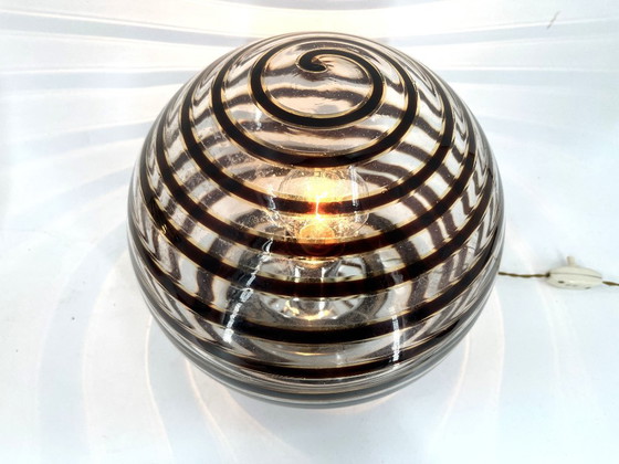 Image 1 of Pair of murano swirl glass table lamps, 1970s