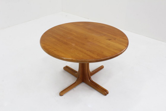 Image 1 of Vintage Danish round extendable dining table solid teak