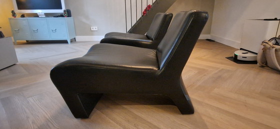 Image 1 of Machalke Crack 60 fauteuil(s) – zwart leer – Duits design