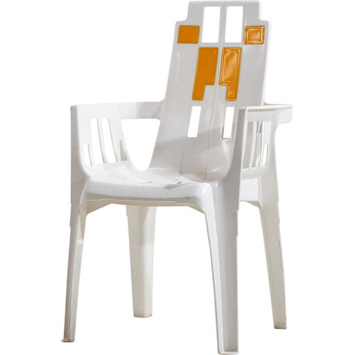 MK10779 Vintage "Boston" plastic fauteuil van Pierre Paulin voor Henry Massonnet, 1980