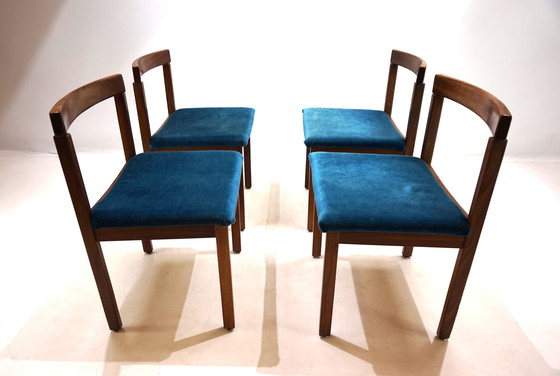 Image 1 of Asko Finland Set di 4 sedie da pranzo Tectonia di Jussi Peippo, 1960