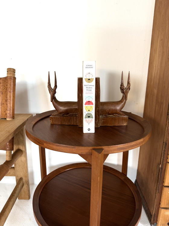 Image 1 of 2x vintage teak Antilope bookends ‘60